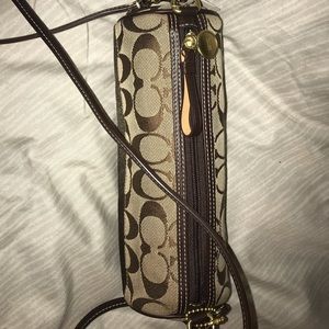 Coach mini barrel crossbody bag- Brown